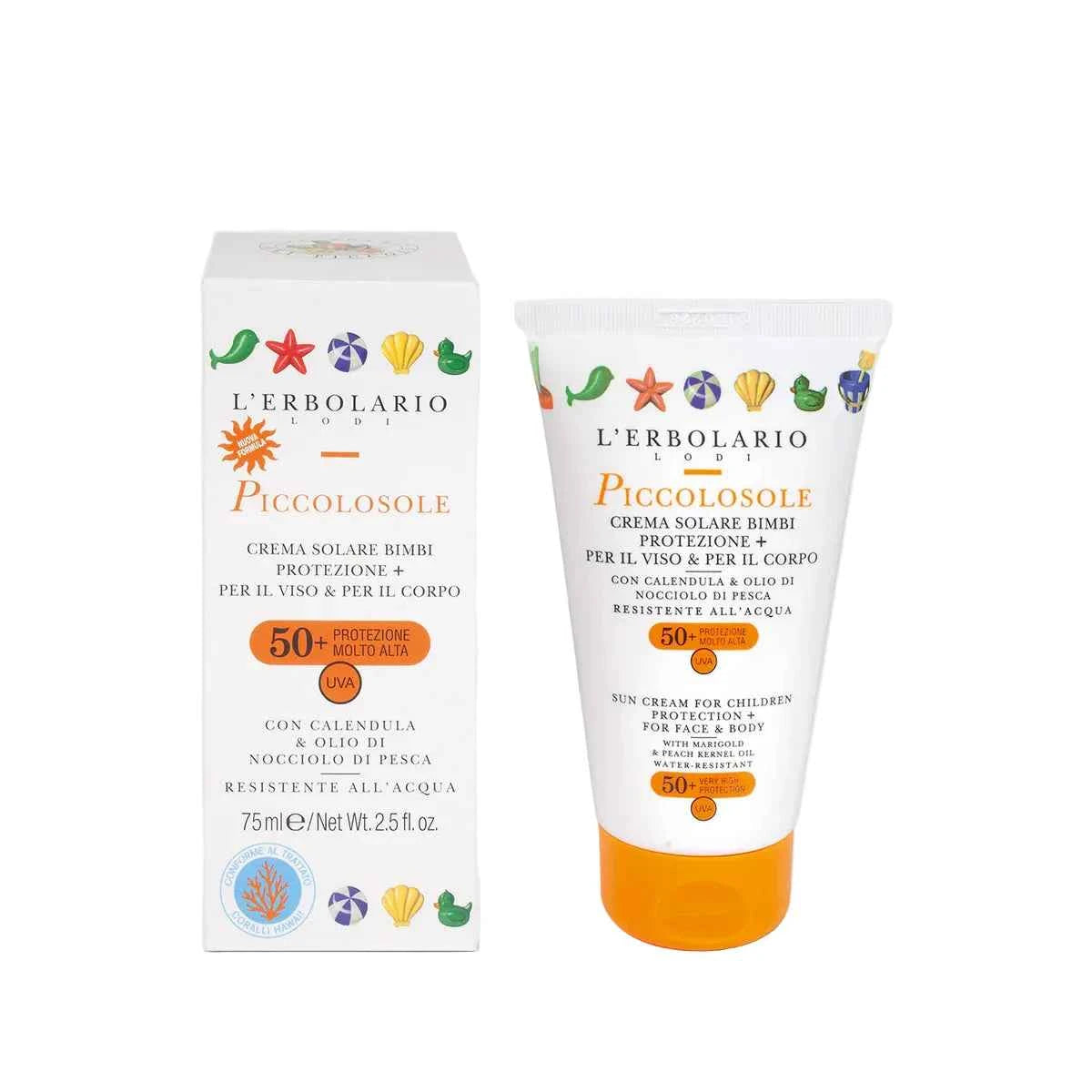 Crema Solare Bimbi SPF 50+ Piccolosole - Erboristeria Il Miglio Verde