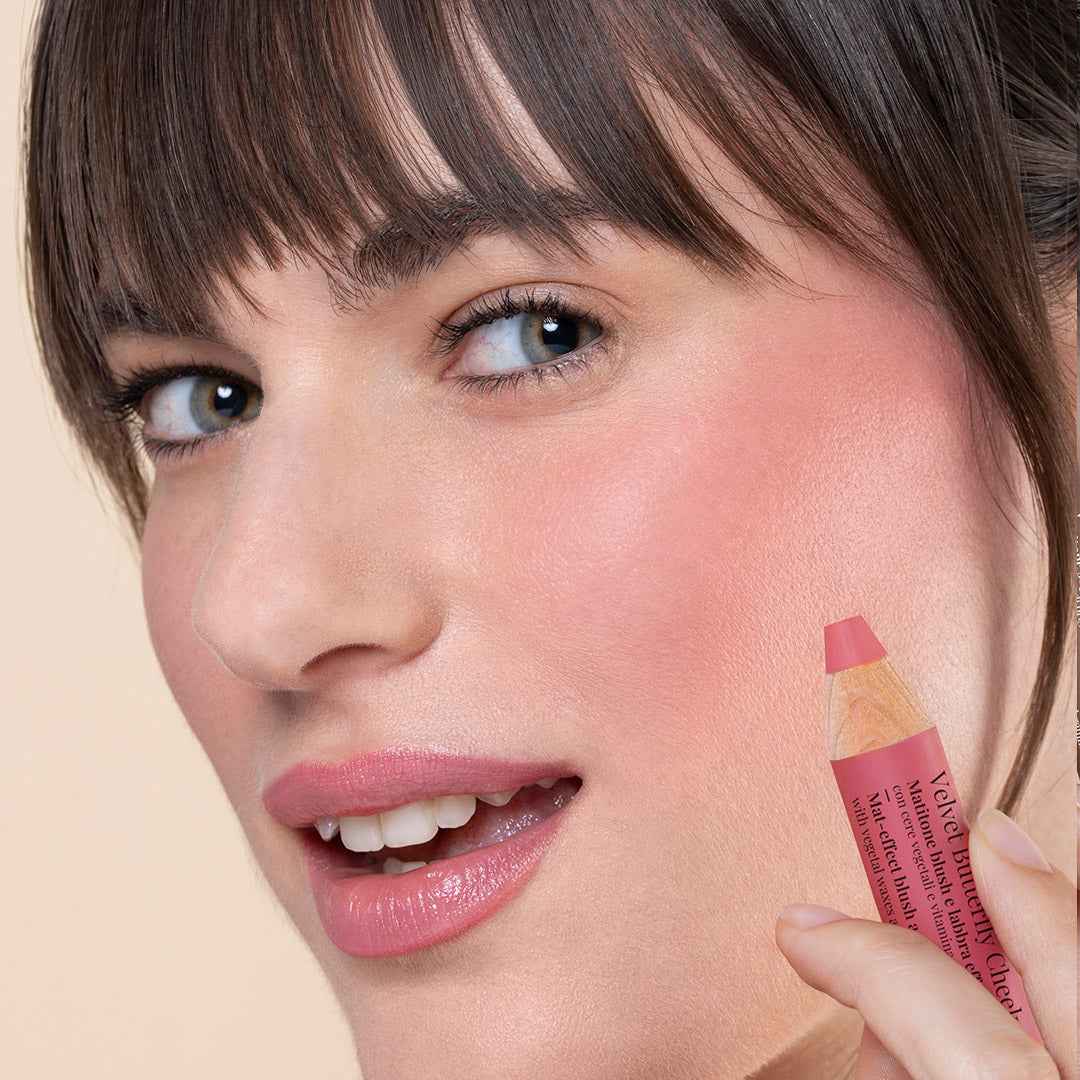 VELVET BUTTERFLY CHEEK&LIPS Matitone blush e labbra effetto mat - Erboristeria Il Miglio Verde