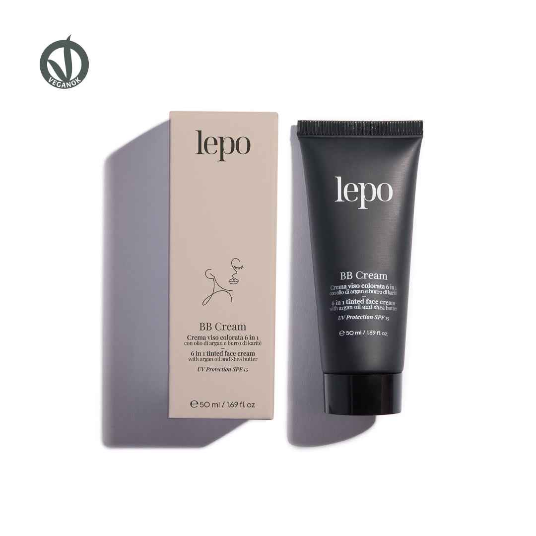 BB CREAM Crema viso colorata 6 in 1 con olio di argan e burro di karité - Erboristeria Il Miglio Verde