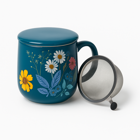 Tisaniera con filtro acciaio e coperchio